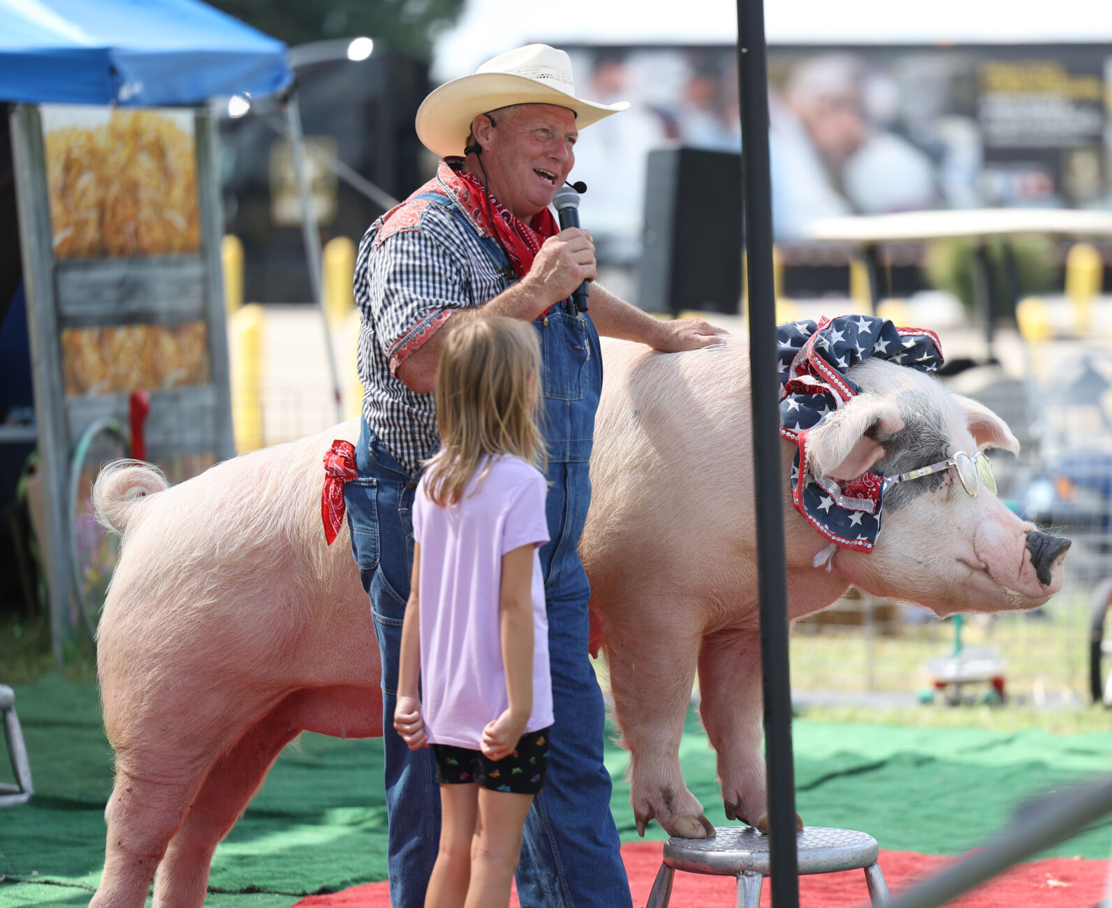 Animal show with singing pig from America's Got Talent performs at Kentucky State Fair